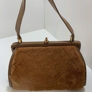 RARE Vintage Kangaroo Fur bag, MCM, Australian made 1960's